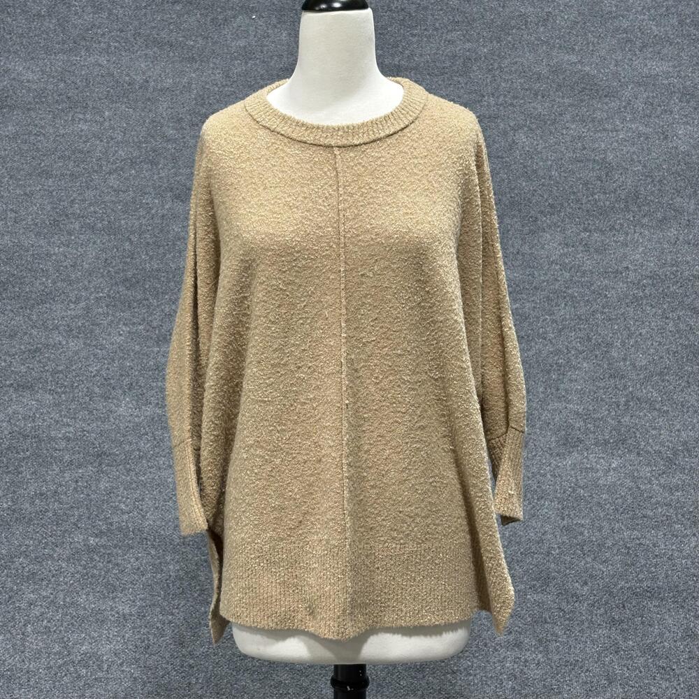LOU & GREY for LOFT Sweater Womens XS/S Beige Boucle Dolman Sleeve Pullover